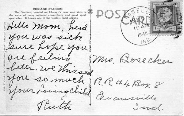 Postcard - March 1940